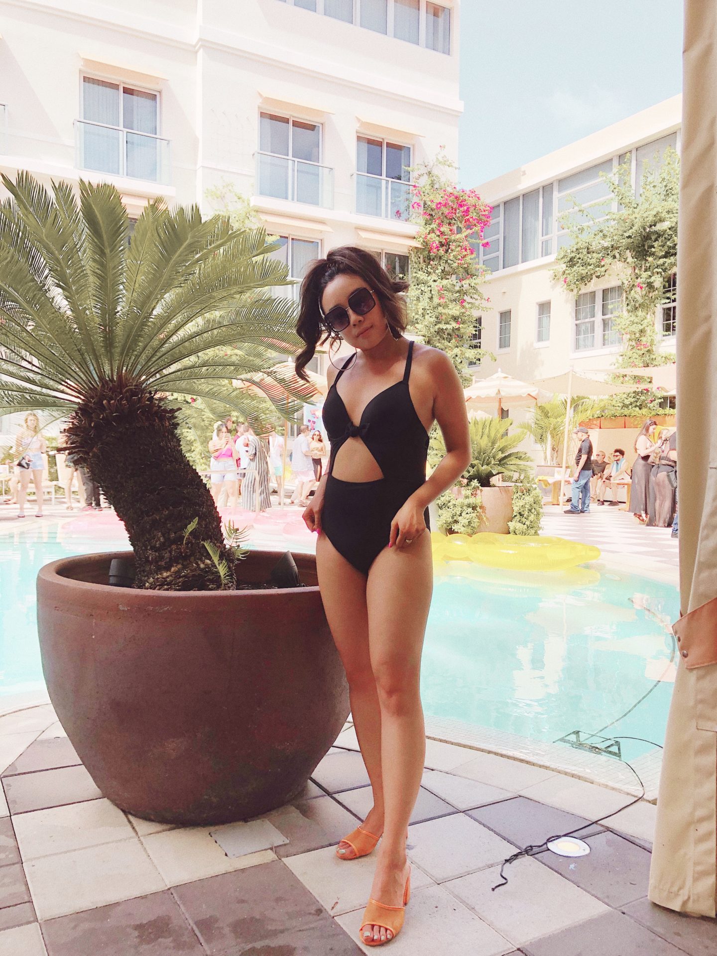Poolside classic black swimsuit from Adore Me 