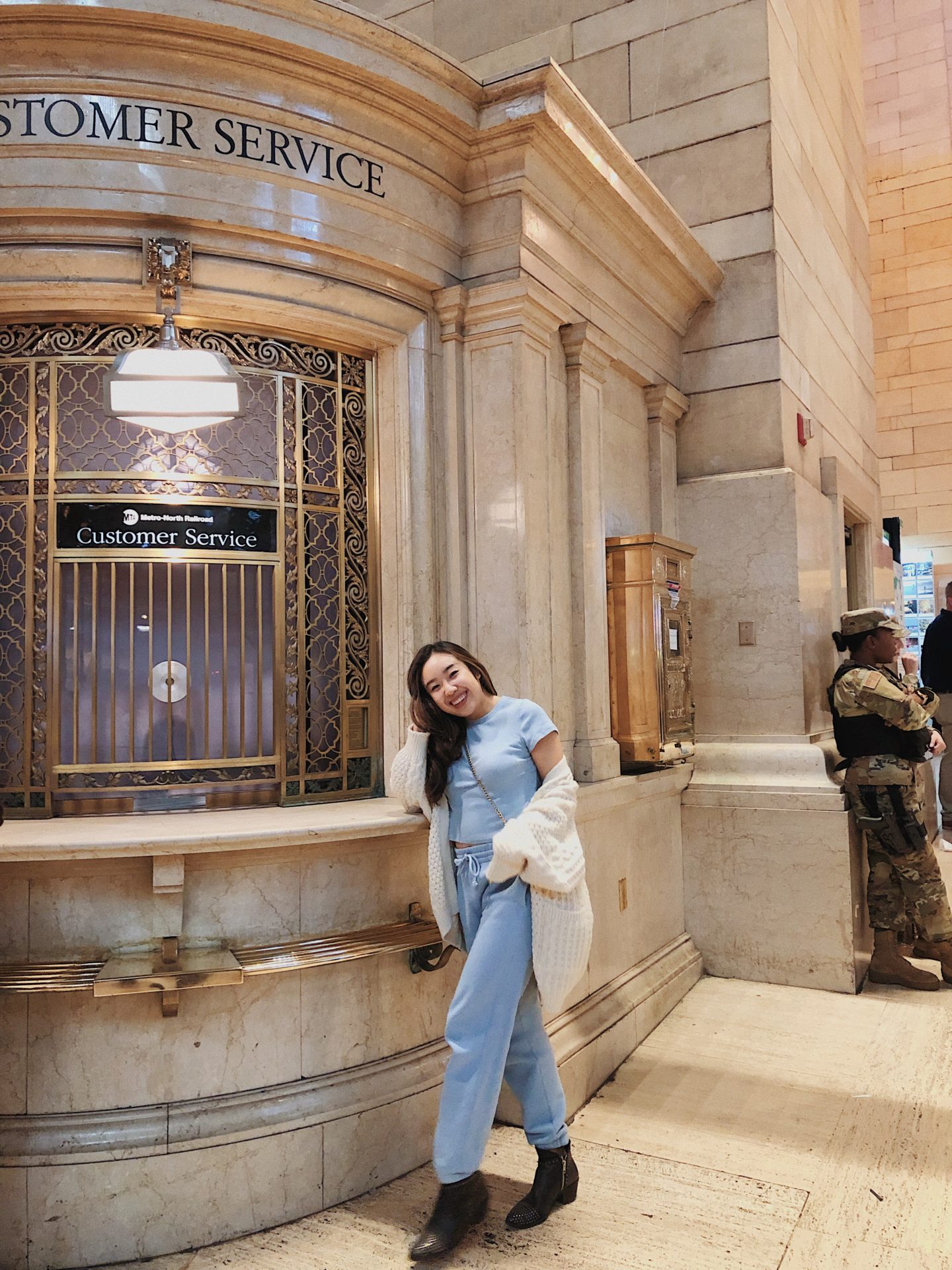 Customer service booth in Grand Central Station in New York City