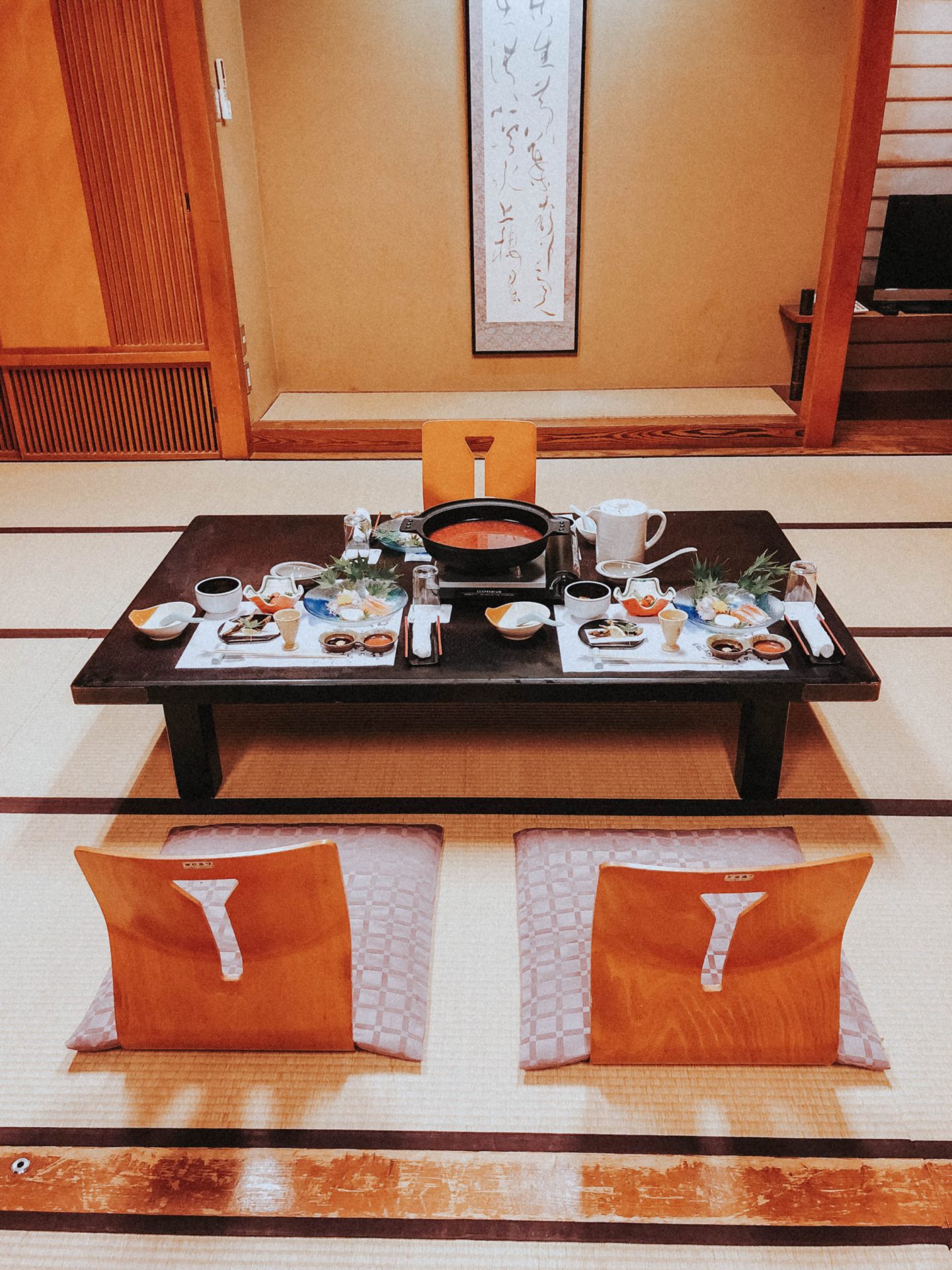 Traditional Japanese meal in Central Japan 