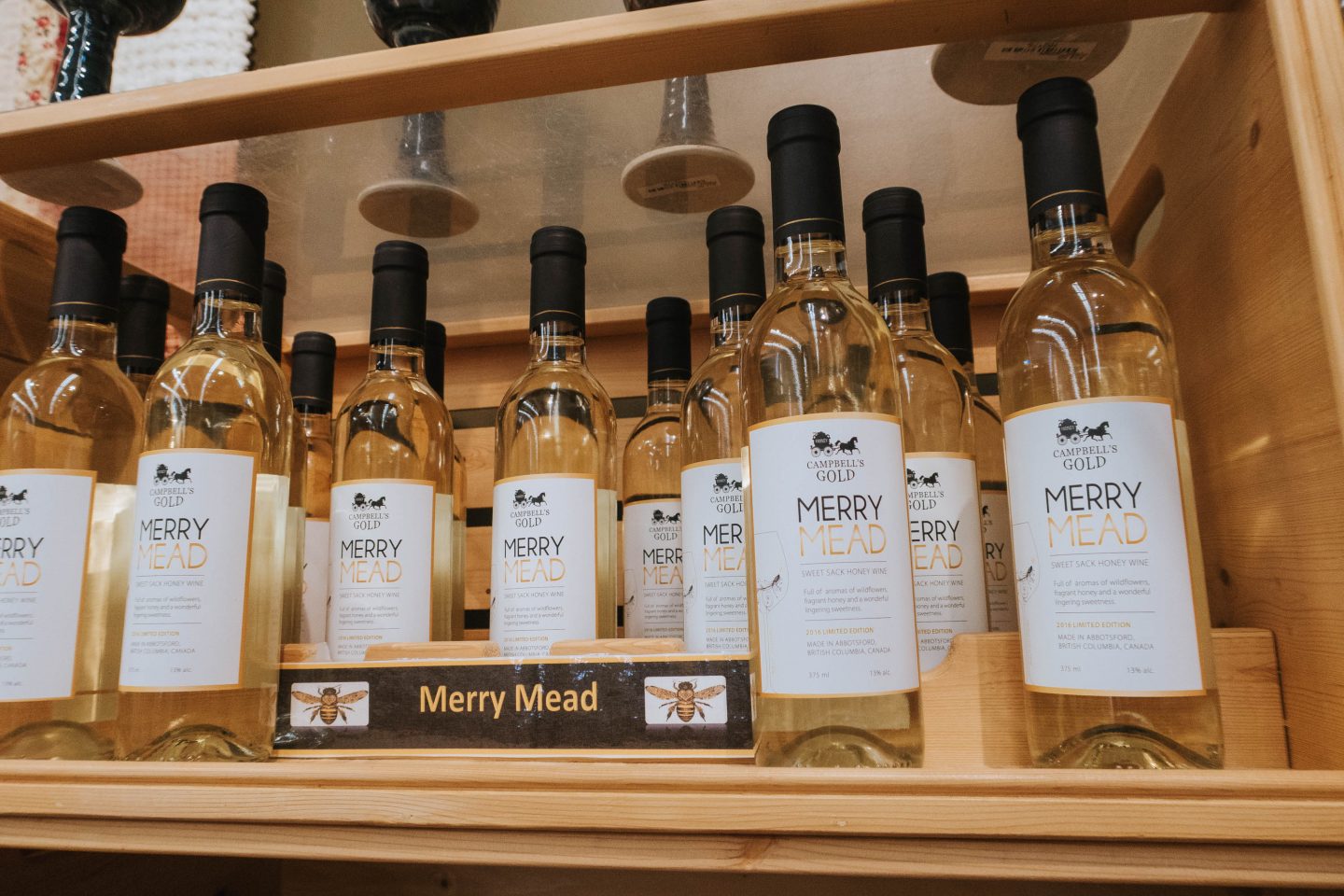 Merry Mead honey wine at Campbell’s Gold and Honey Meadery