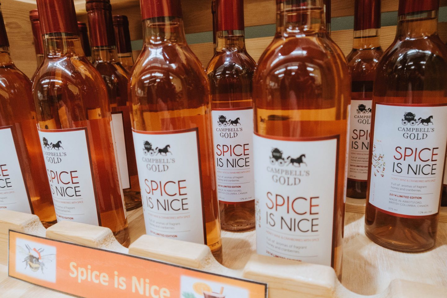 Spice is Nice honey wine at Campbell’s Gold and Honey Meadery